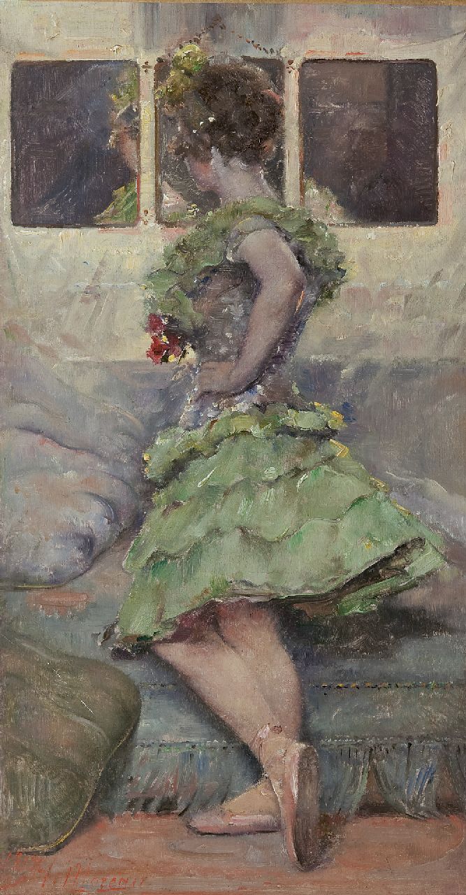 Henry Moreau | The dancer, Öl auf Leinwand, 49,3 x 26,9 cm, signed l.l. und dated 1919