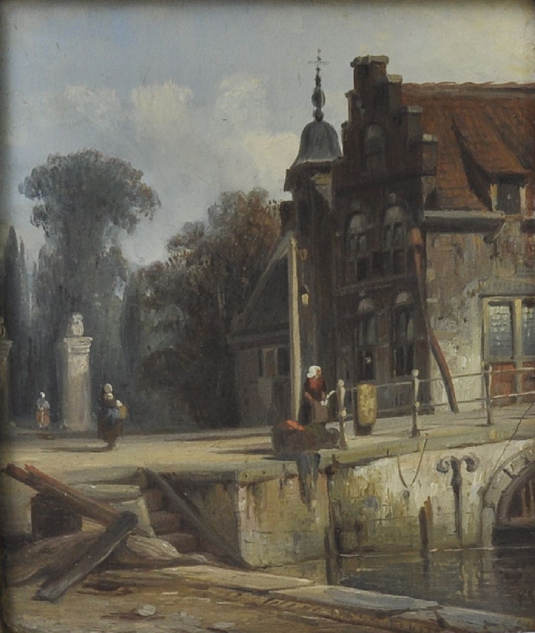 Bommel E.P. van | Elias Pieter van Bommel, Stadsgezicht i.o., olieverf op paneel 12,0 x 16,0 cm Bommel E.P. van | Elias Pieter van Bommel, Stadsgezicht i.o., olieverf op paneel 12,0 x 16,0 cm
