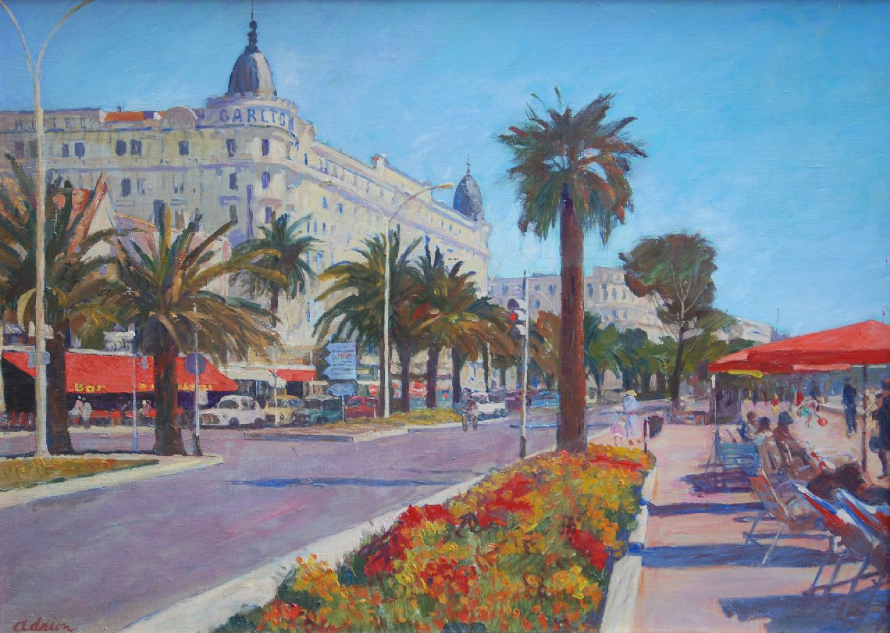 Adrion L. | Lucien Adrion, Gezicht op het Carltonhotel in Nice, olieverf op doek 60,5 x 81,5 cm, gesigneerd linksonder Adrion L. | Lucien Adrion, Gezicht op het Carltonhotel in Nice, olieverf op doek 60,5 x 81,5 cm, gesigneerd linksonder