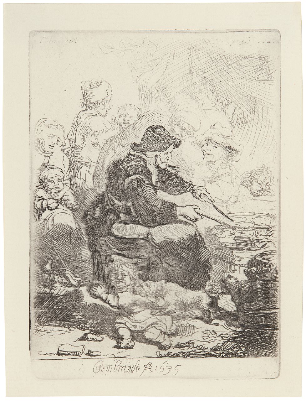 Rembrandt (Rembrandt Harmensz. van Rijn) | Rembrandt (Rembrandt Harmensz. van Rijn), De pannenkoekenbakster, ets 12,2 x 9,4 cm, gesigneerd middenonder (in de plaat) en gedateerd 1635 (in de plaat) Rembrandt (Rembrandt Harmensz. van Rijn) | Rembrandt (Rembrandt Harmensz. van Rijn), De pannenkoekenbakster, ets 12,2 x 9,4 cm, gesigneerd middenonder (in de plaat) en gedateerd 1635 (in de plaat)