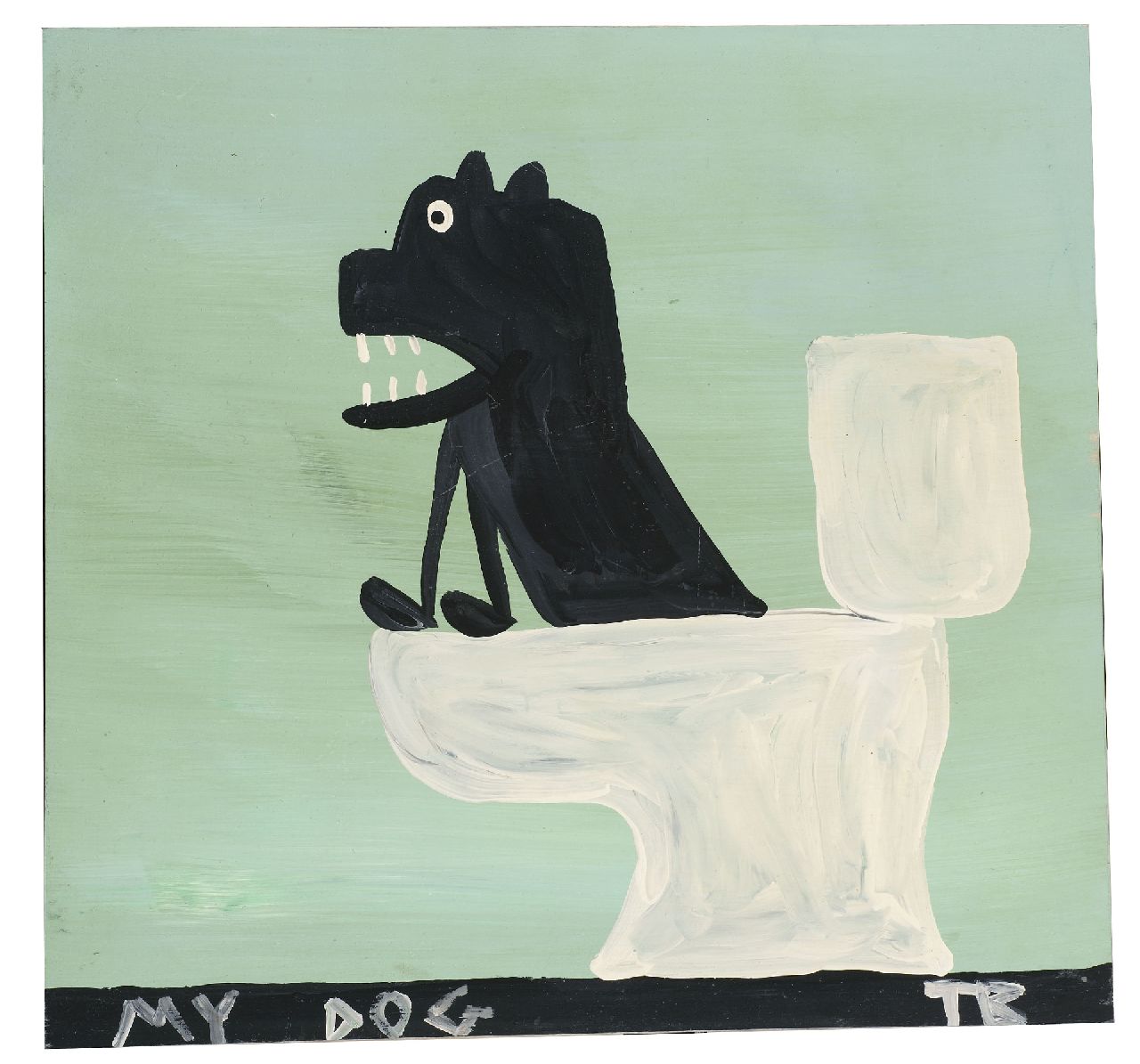 Brown T. | Timothy 'Tim' Brown, My dog, acryl op paneel 39,0 x 41,0 cm, gesigneerd rechtsonder met initialen Brown T. | Timothy 'Tim' Brown, My dog, acryl op paneel 39,0 x 41,0 cm, gesigneerd rechtsonder met initialen
