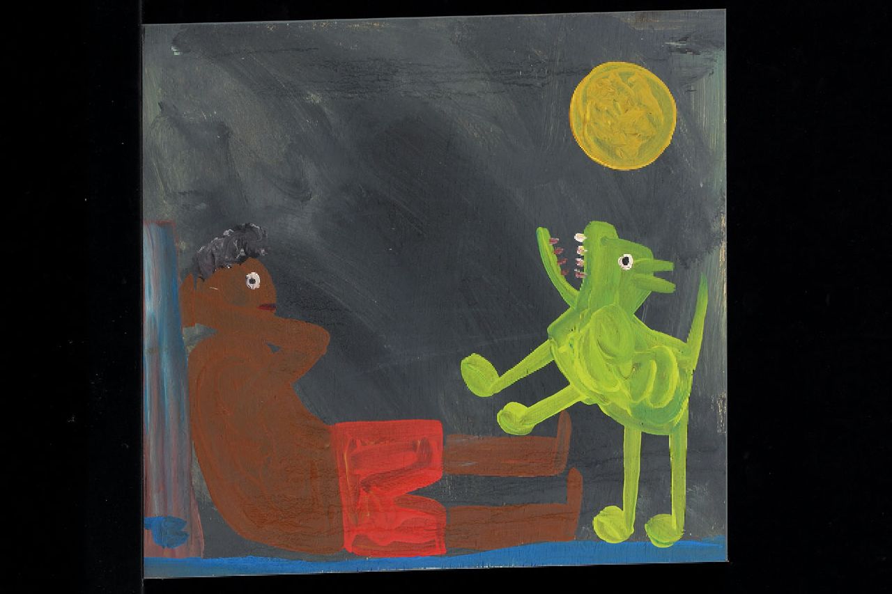 Brown T.  | Timothy 'Tim' Brown, Zonder titel, acryl op paneel 40,0 x 42,0 cm, gesigneerd linksonder met initialen