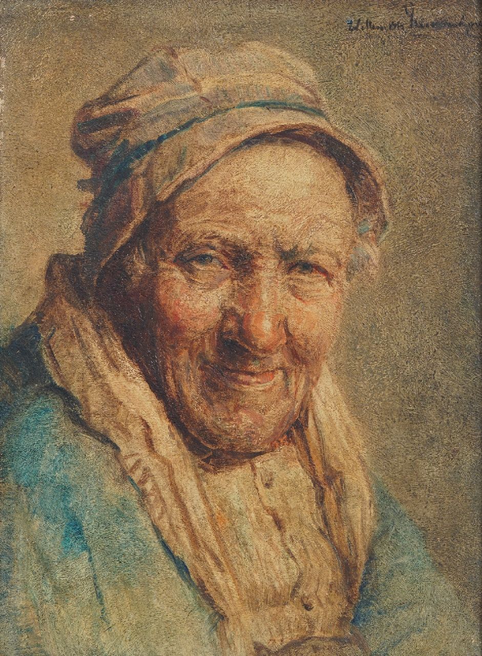 Nieuwenhoven W. van | Willem van Nieuwenhoven | Schilderijen te koop aangeboden | Portret van een schaapherder, olieverf op paneel 25,1 x 18,9 cm, gesigneerd rechtsboven Nieuwenhoven W. van | Willem van Nieuwenhoven | Schilderijen te koop aangeboden | Portret van een schaapherder, olieverf op paneel 25,1 x 18,9 cm, gesigneerd rechtsboven