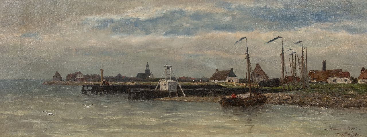 Roelofs W.  | Willem Roelofs, Oude-Schild Ile de Texel, olieverf op doek 57,5 x 150,5 cm, gesigneerd rechtsonder