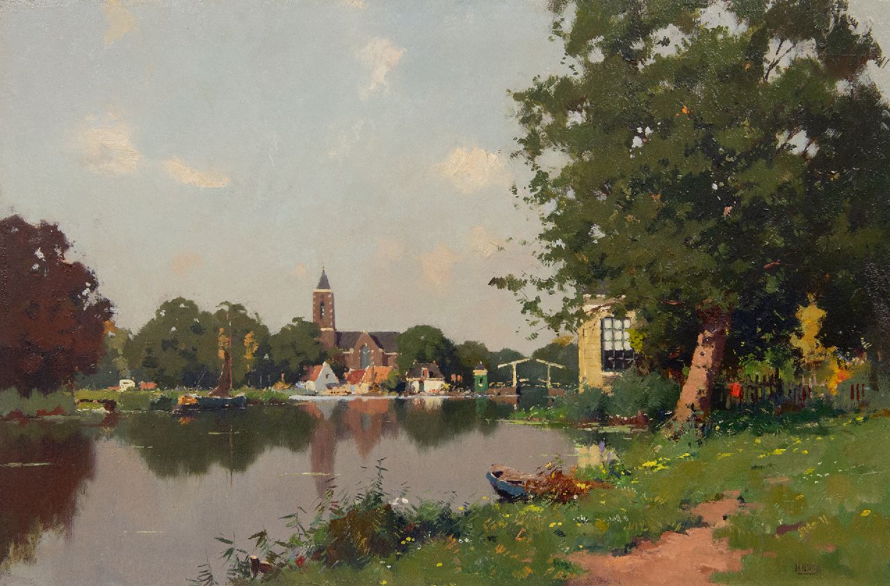 Ligtelijn E.J. | Evert Jan Ligtelijn | Schilderijen te koop aangeboden | Gezicht op Loenen, olieverf op paneel 39,7 x 59,8 cm, gesigneerd rechtsonder Ligtelijn E.J. | Evert Jan Ligtelijn | Schilderijen te koop aangeboden | Gezicht op Loenen, olieverf op paneel 39,7 x 59,8 cm, gesigneerd rechtsonder