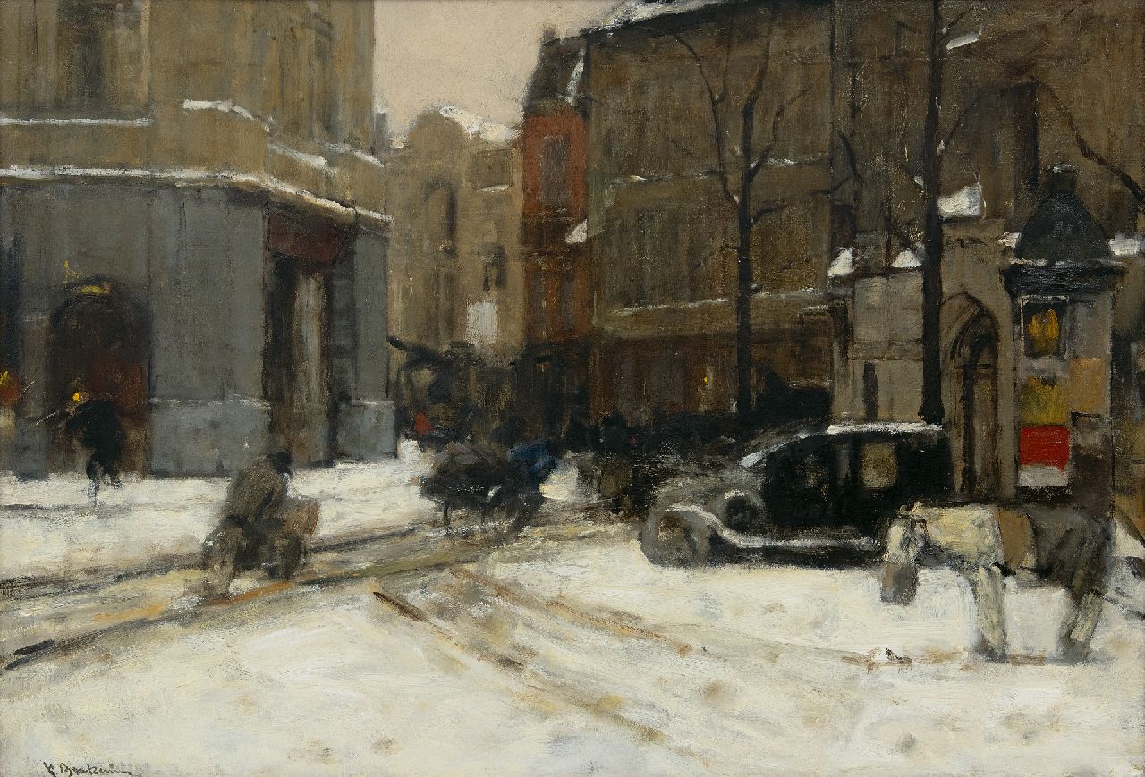 Arntzenius P.F.N.J. | Pieter Florentius Nicolaas Jacobus 'Floris' Arntzenius | Schilderijen te koop aangeboden | Het Buitenhof, Den Haag, in de sneeuw, olieverf op doek 55,7 x 80,4 cm, gesigneerd linksonder Arntzenius P.F.N.J. | Pieter Florentius Nicolaas Jacobus 'Floris' Arntzenius | Schilderijen te koop aangeboden | Het Buitenhof, Den Haag, in de sneeuw, olieverf op doek 55,7 x 80,4 cm, gesigneerd linksonder