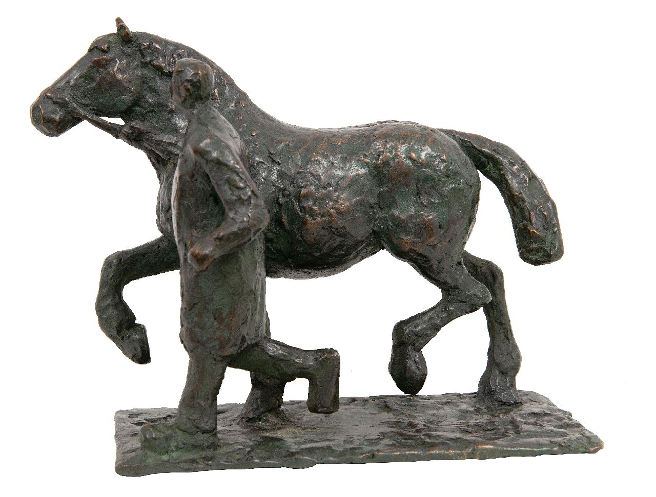 Brouwer G.H.A.  | Gerardus Hendrik Antonius 'Gerard' Brouwer | Beelden en objecten te koop aangeboden | Paardenkeuring, brons 18,1 x 20,5 cm, gesigneerd op de basis met naamstempel