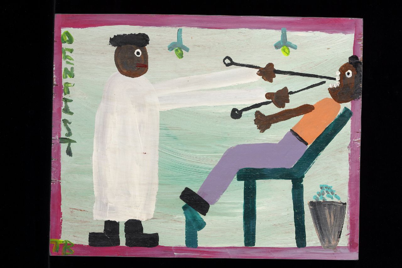 Brown T. | Timothy 'Tim' Brown | Schilderijen te koop aangeboden | Dentist, acryl op paneel 34,0 x 43,0 cm, gesigneerd linksonder met initialen Brown T. | Timothy 'Tim' Brown | Schilderijen te koop aangeboden | Dentist, acryl op paneel 34,0 x 43,0 cm, gesigneerd linksonder met initialen