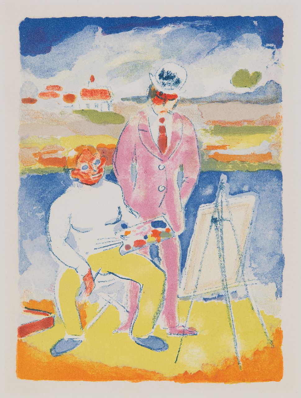 Dongen C.T.M. van | Cornelis Theodorus Maria 'Kees' van Dongen | Grafiek te koop aangeboden | Vlaminck et Derain à Chatou (illustratie uit Roland Dorgelès, 'Au Beau Temps de la Butte', 1949), litho 28,1 x 21,7 cm, te dateren ca. 1949 Dongen C.T.M. van | Cornelis Theodorus Maria 'Kees' van Dongen | Grafiek te koop aangeboden | Vlaminck et Derain à Chatou (illustratie uit Roland Dorgelès, 'Au Beau Temps de la Butte', 1949), litho 28,1 x 21,7 cm, te dateren ca. 1949