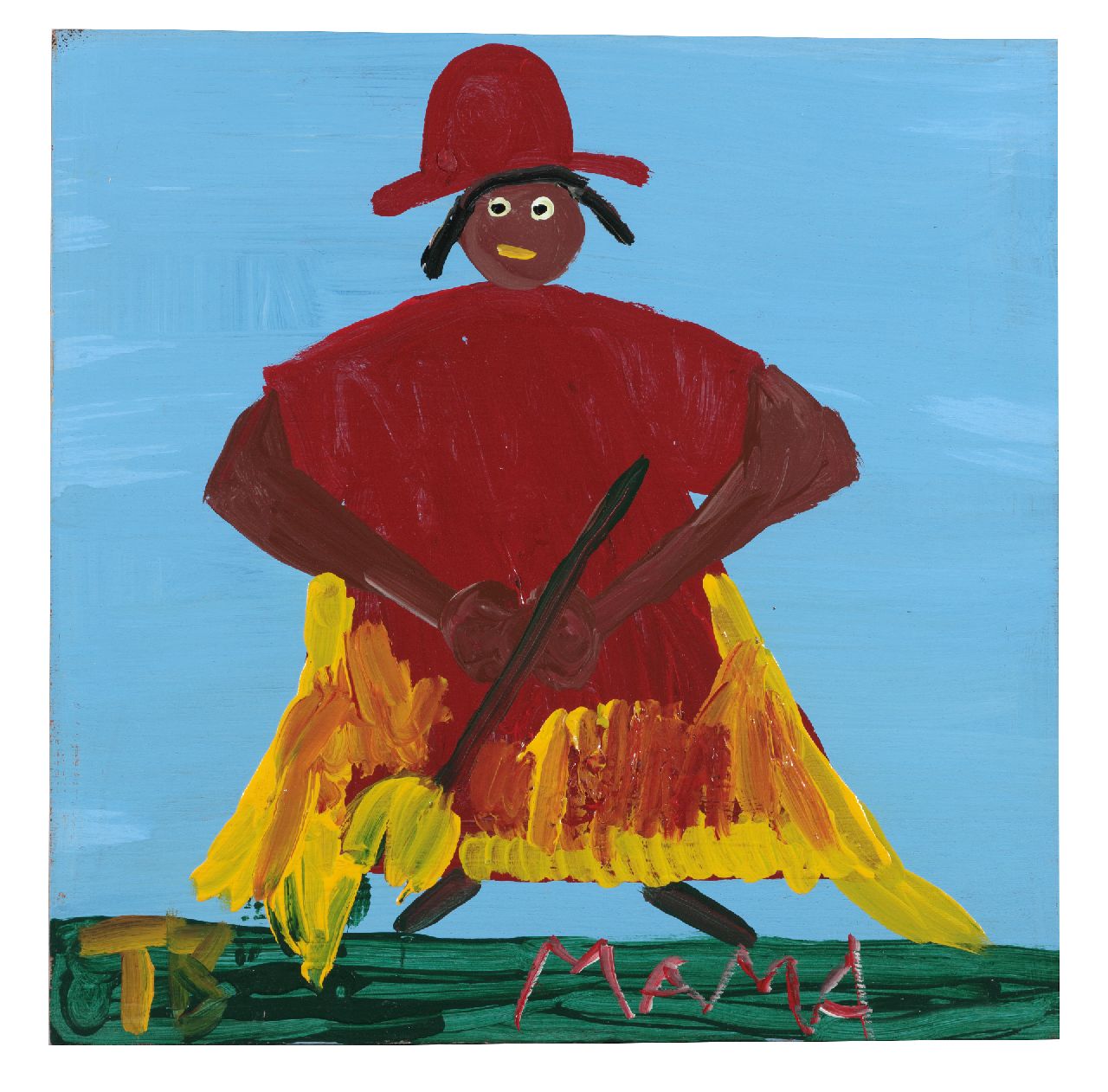 Brown T. | Timothy 'Tim' Brown, Mama, acryl op paneel 39,0 x 39,0 cm, gesigneerd linksonder met initialen Brown T. | Timothy 'Tim' Brown, Mama, acryl op paneel 39,0 x 39,0 cm, gesigneerd linksonder met initialen