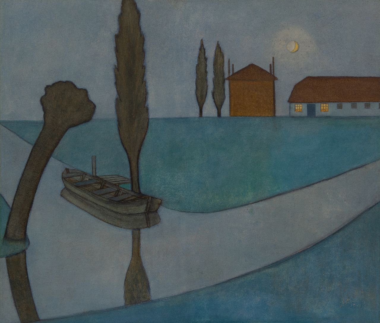 Koning D. | Dirk Koning | Schilderijen te koop aangeboden | Landschap met hooiberg, olieverf op board 61,7 x 72,7 cm, gesigneerd rechtsonder en gedateerd 1928 Koning D. | Dirk Koning | Schilderijen te koop aangeboden | Landschap met hooiberg, olieverf op board 61,7 x 72,7 cm, gesigneerd rechtsonder en gedateerd 1928