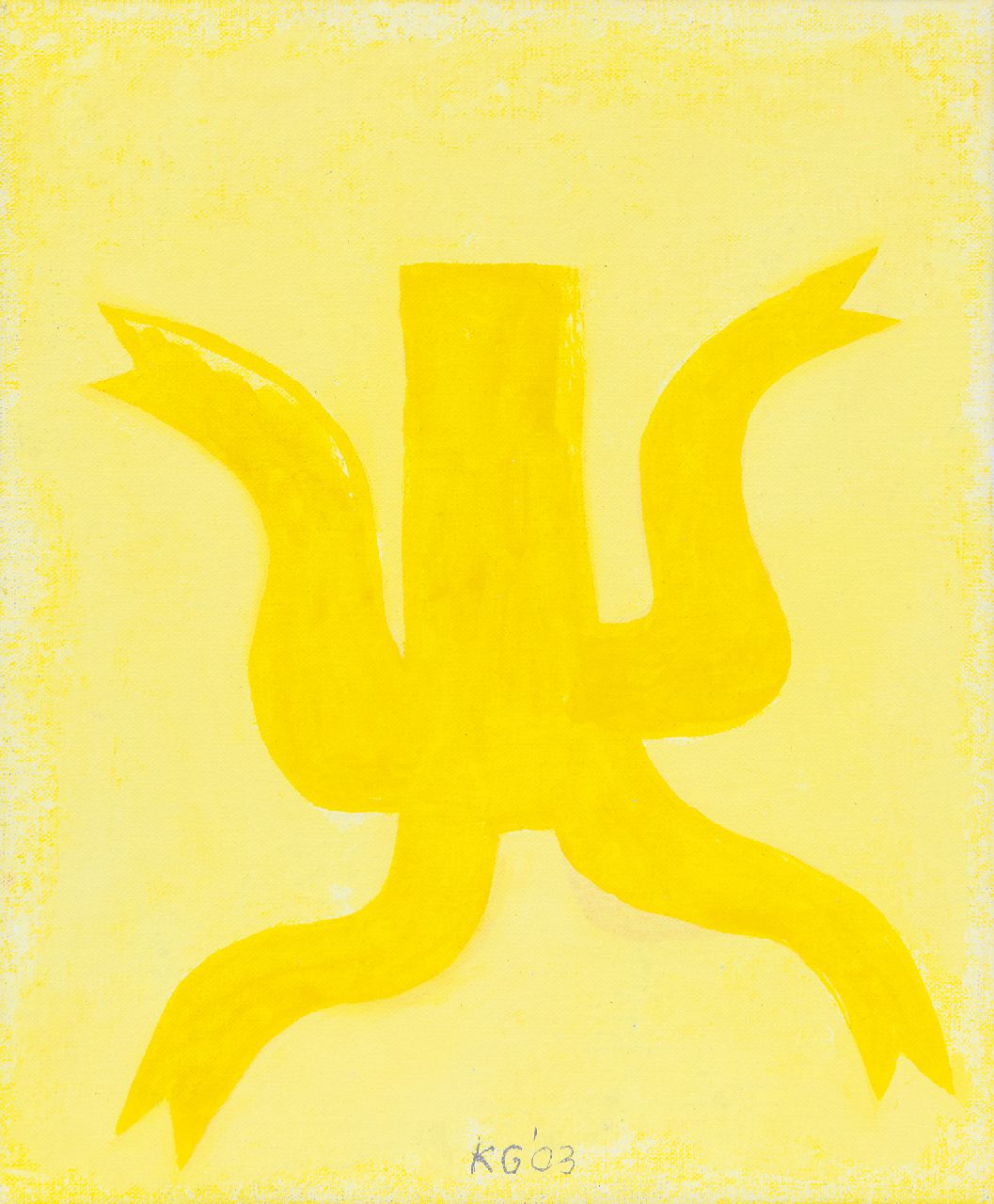 Gubbels K. | Klaas Gubbels | Schilderijen te koop aangeboden | Gele viertuit, acryl op doek 30,4 x 25,0 cm, gesigneerd middenonder en gedateerd '03 Gubbels K. | Klaas Gubbels | Schilderijen te koop aangeboden | Gele viertuit, acryl op doek 30,4 x 25,0 cm, gesigneerd middenonder en gedateerd '03