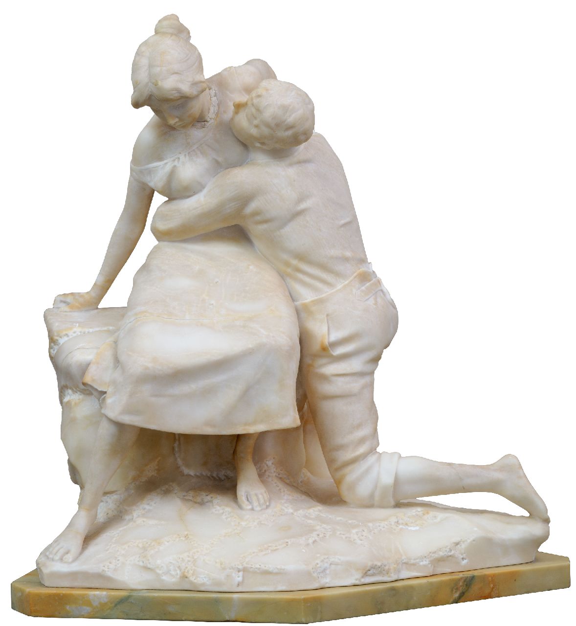 Seger E. | Ernst Seger | Beelden en objecten te koop aangeboden | Innige omhelzing, albast 47,2 x 49,6 cm, gesigneerd op achterzijde Seger E. | Ernst Seger | Beelden en objecten te koop aangeboden | Innige omhelzing, albast 47,2 x 49,6 cm, gesigneerd op achterzijde