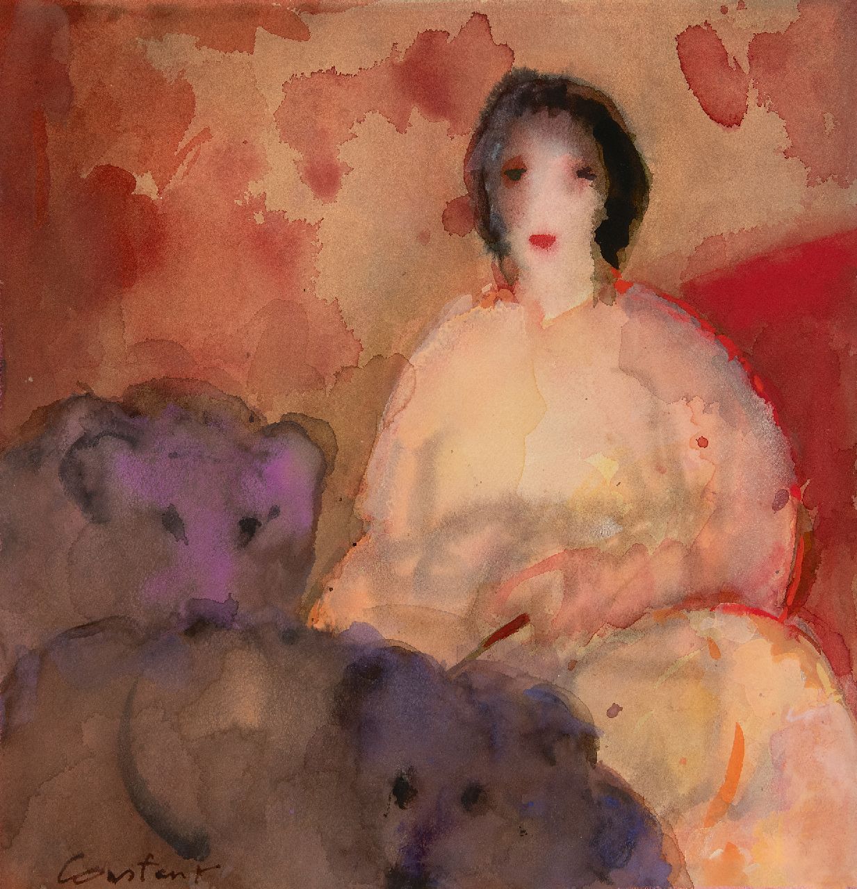 Constant (Constant Anton Nieuwenhuijs) | Constant (Constant Anton Nieuwenhuijs) | Aquarellen en tekeningen te koop aangeboden | De Berentemster, aquarel op papier 46,0 x 44,7 cm, gesigneerd linksonder en te dateren 1986 Constant (Constant Anton Nieuwenhuijs) | Constant (Constant Anton Nieuwenhuijs) | Aquarellen en tekeningen te koop aangeboden | De Berentemster, aquarel op papier 46,0 x 44,7 cm, gesigneerd linksonder en te dateren 1986