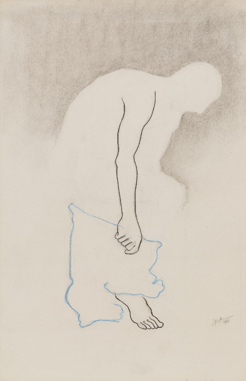 Joop Moesman | Zonder titel, houtskool en krijt op papier, 56,0 x 37,6 cm, gesigneerd r.o. en gedateerd 1931 Joop Moesman | Zonder titel, houtskool en krijt op papier, 56,0 x 37,6 cm, gesigneerd r.o. en gedateerd 1931