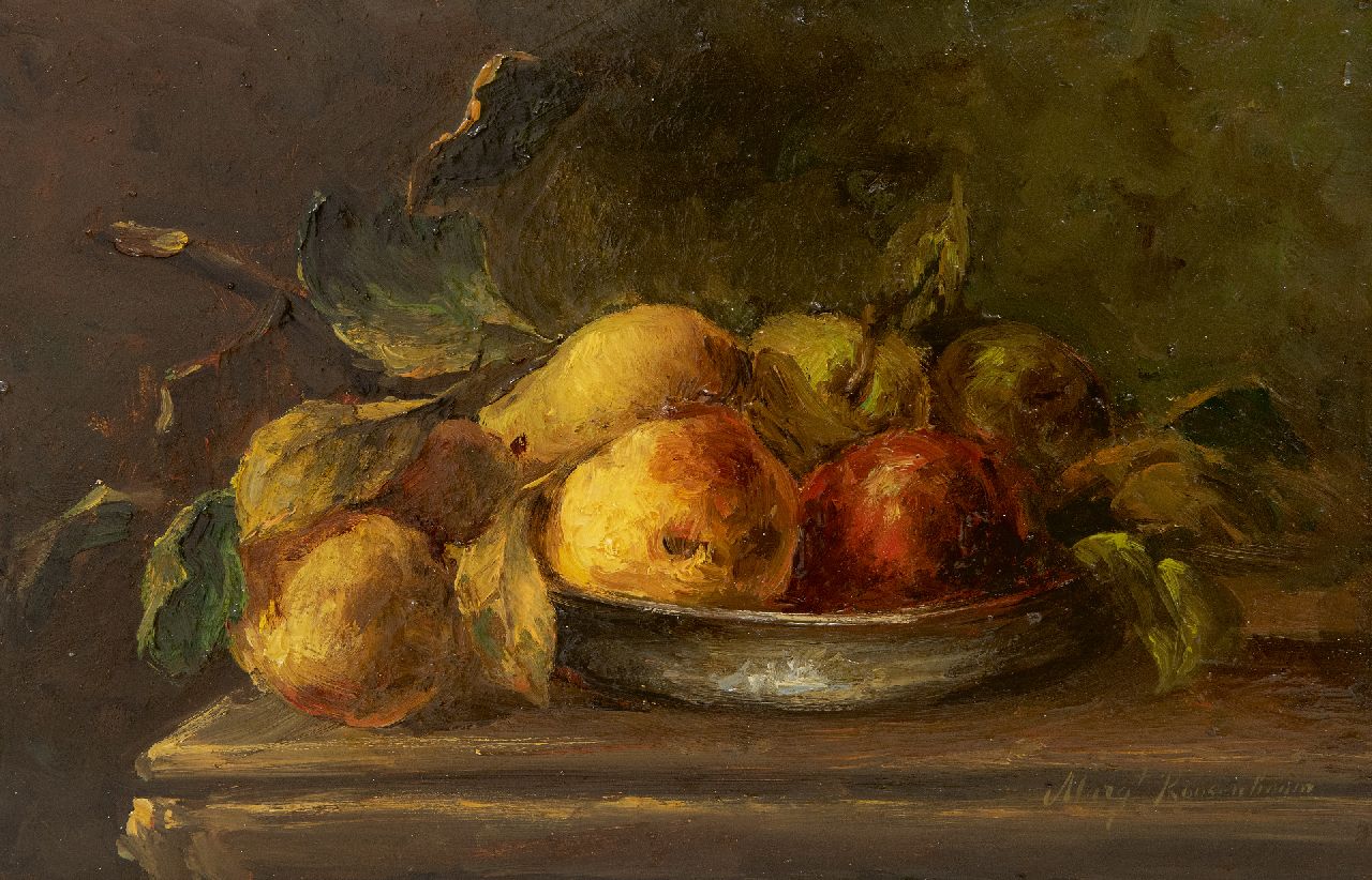 Roosenboom M.C.J.W.H. | 'Margaretha' Cornelia Johanna Wilhelmina Henriëtta Roosenboom | Schilderijen te koop aangeboden | Peren in een schaal, olieverf op paneel 177,0 x 27,1 cm, gesigneerd rechtsonder Roosenboom M.C.J.W.H. | 'Margaretha' Cornelia Johanna Wilhelmina Henriëtta Roosenboom | Schilderijen te koop aangeboden | Peren in een schaal, olieverf op paneel 177,0 x 27,1 cm, gesigneerd rechtsonder