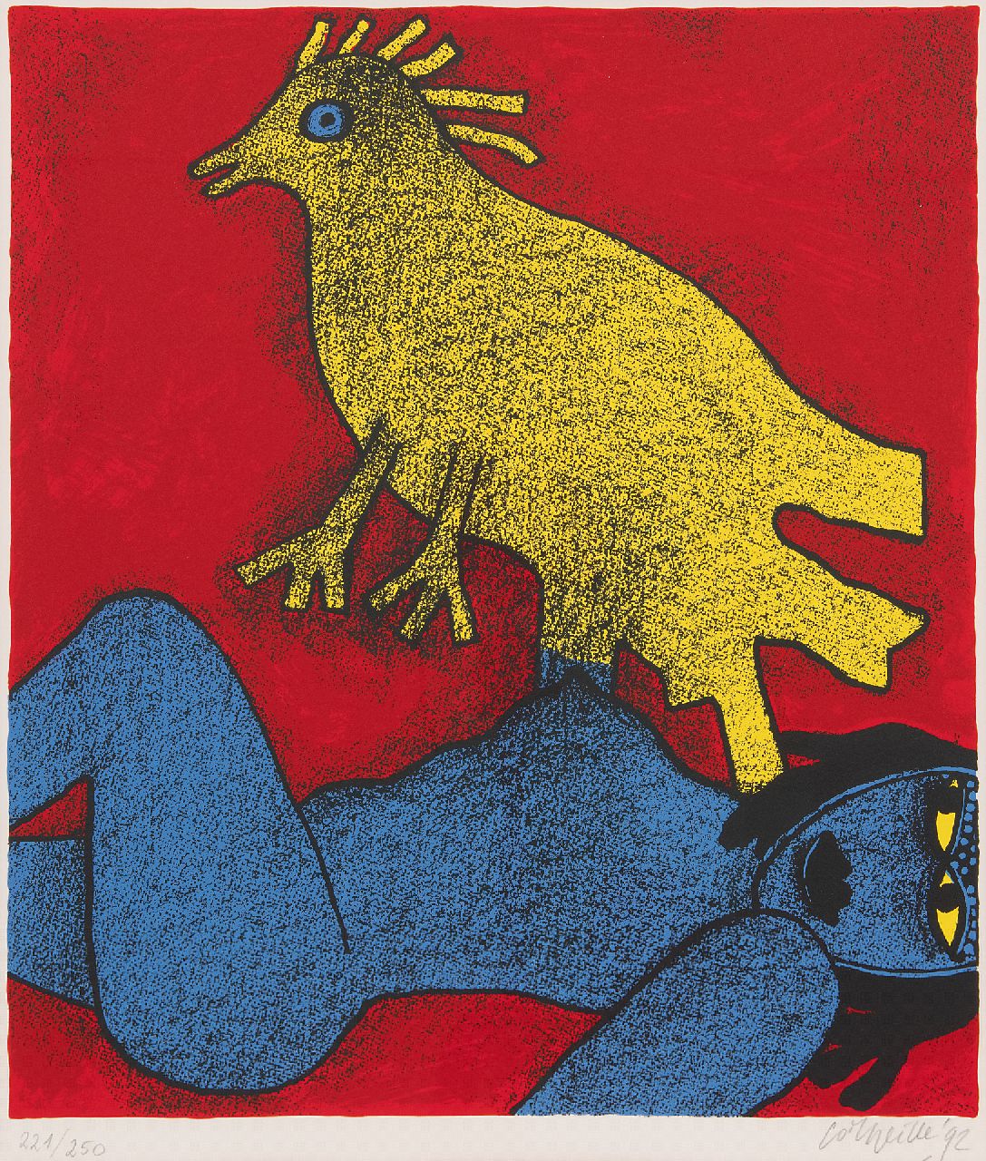 Corneille ('Corneille' Guillaume Beverloo)   | Corneille ('Corneille' Guillaume Beverloo) | Grafiek te koop aangeboden | Magic Africaine, litho op papier 54,4 x 45,7 cm, gesigneerd rechtsonder (in potlood) en gedateerd '92 (in potlood)