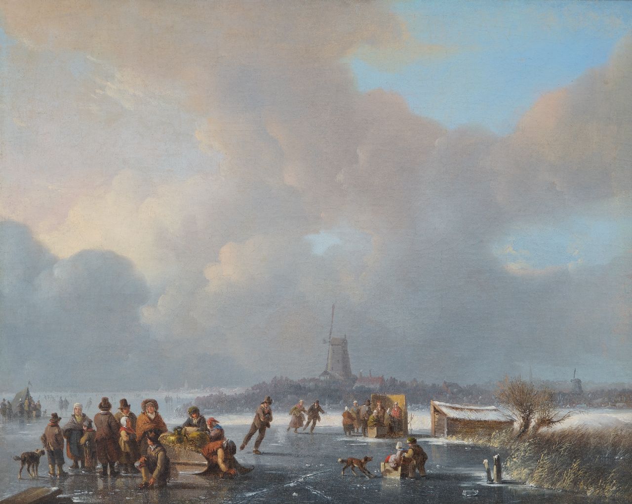 Stok J. van der | Jacobus van der Stok | Schilderijen te koop aangeboden | Hollandse winter, olieverf op doek 48,0 x 60,0 cm Stok J. van der | Jacobus van der Stok | Schilderijen te koop aangeboden | Hollandse winter, olieverf op doek 48,0 x 60,0 cm