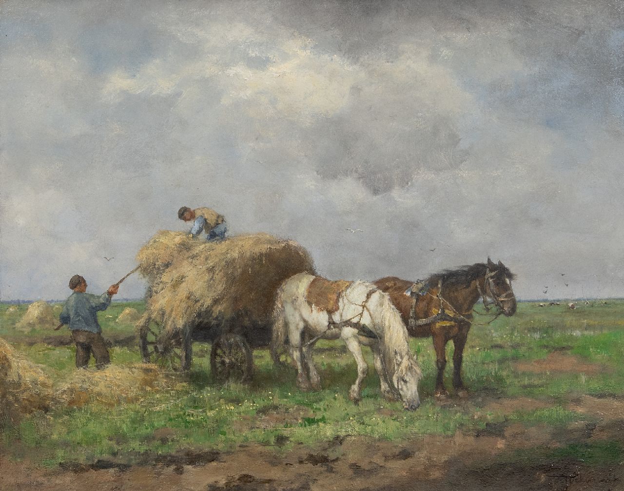 Scherrewitz J.F.C. | Johan Frederik Cornelis Scherrewitz | Schilderijen te koop aangeboden | Hooioogst, olieverf op doek 40,6 x 50,5 cm, gesigneerd rechtsonder Scherrewitz J.F.C. | Johan Frederik Cornelis Scherrewitz | Schilderijen te koop aangeboden | Hooioogst, olieverf op doek 40,6 x 50,5 cm, gesigneerd rechtsonder