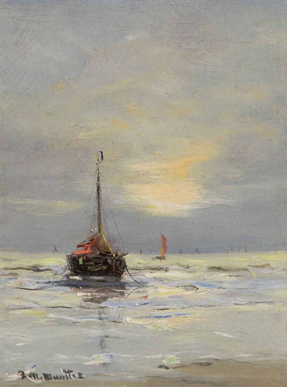 Munthe G.A.L. | Gerhard Arij Ludwig 'Morgenstjerne' Munthe | Schilderijen te koop aangeboden | Avondstemming, olieverf op schildersboard 19,9 x 14,9 cm, gesigneerd linksonder Munthe G.A.L. | Gerhard Arij Ludwig 'Morgenstjerne' Munthe | Schilderijen te koop aangeboden | Avondstemming, olieverf op schildersboard 19,9 x 14,9 cm, gesigneerd linksonder
