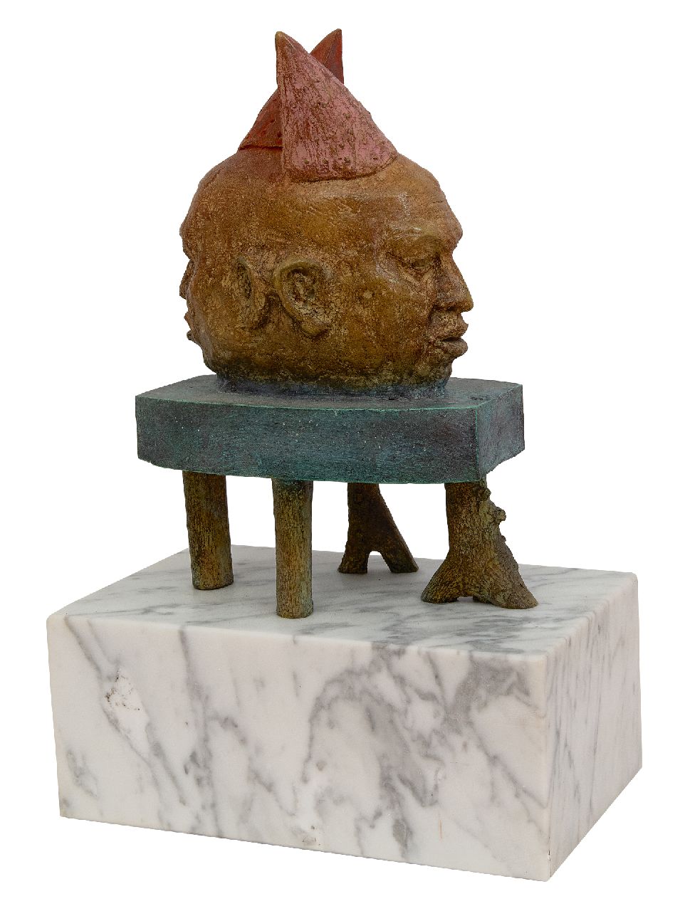 Blaaker C.H. | Carlos Henny Blaaker | Beelden en objecten te koop aangeboden | Feestmuts, brons en marmer 27,0 x 17,5 cm Blaaker C.H. | Carlos Henny Blaaker | Beelden en objecten te koop aangeboden | Feestmuts, brons en marmer 27,0 x 17,5 cm