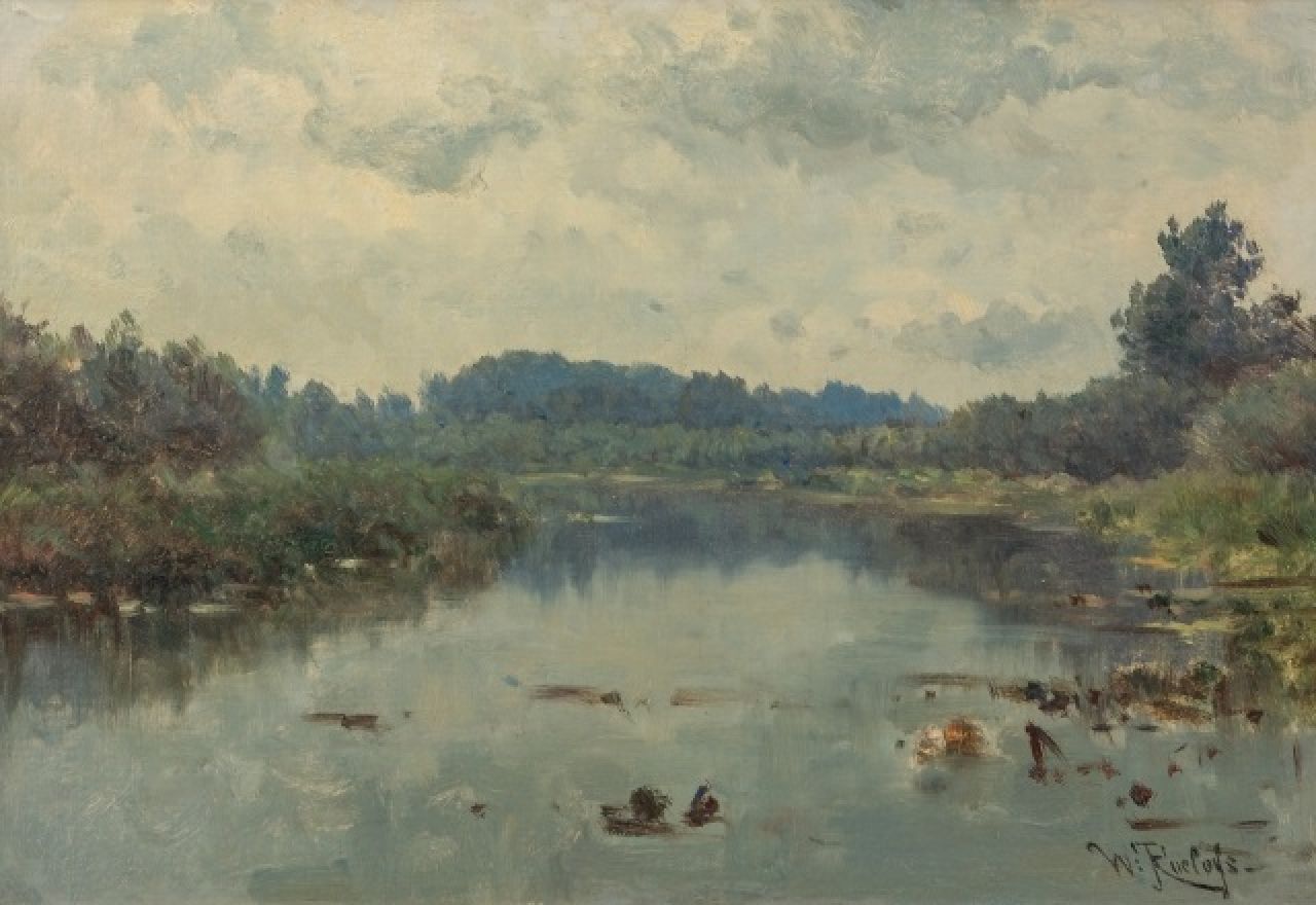 Roelofs W.  | Willem Roelofs | Schilderijen te koop aangeboden | Het Gein, olieverf op doek 32,2 x 46,0 cm, gesigneerd rechtsonder en te dateren ca. 1880