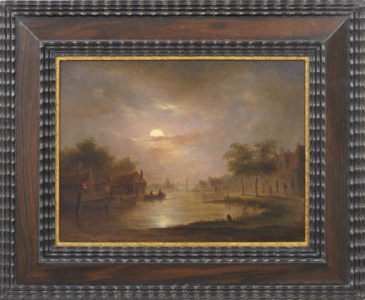 Hagedoorn (Toegeschreven aan) B. | Bernardus Hagedoorn (Toegeschreven aan) | Schilderijen te koop aangeboden | Rivierlandschap bij maanlicht, olieverf op paneel 16,2 x 21,4 cm Hagedoorn (Toegeschreven aan) B. | Bernardus Hagedoorn (Toegeschreven aan) | Schilderijen te koop aangeboden | Rivierlandschap bij maanlicht, olieverf op paneel 16,2 x 21,4 cm