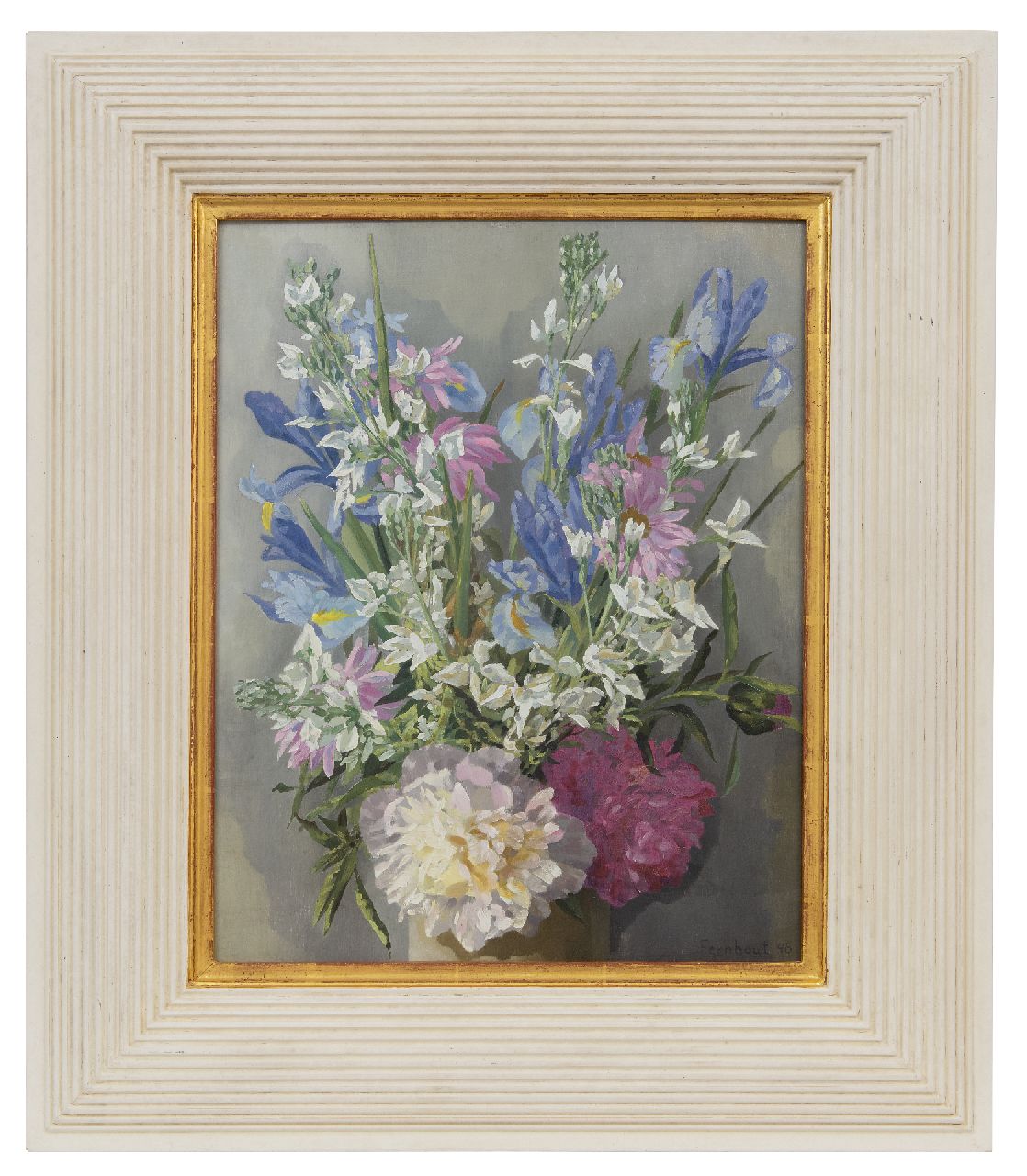 Fernhout E.R.J. | 'Edgar' Richard Johannes Fernhout | Schilderijen te koop aangeboden | Bloemen, olieverf op paneel 40,8 x 31,7 cm, gesigneerd rechtsonder en gedateerd '46 Fernhout E.R.J. | 'Edgar' Richard Johannes Fernhout | Schilderijen te koop aangeboden | Bloemen, olieverf op paneel 40,8 x 31,7 cm, gesigneerd rechtsonder en gedateerd '46