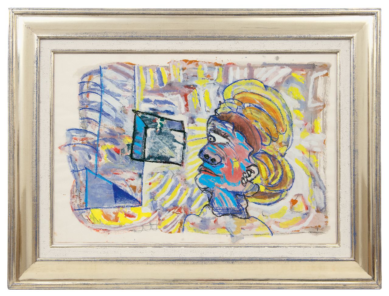 Lucebert (Lubertus Jacobus Swaanswijk) | Lucebert (Lubertus Jacobus Swaanswijk) | Aquarellen en tekeningen te koop aangeboden | Het hoofd, krijt en gouache op papier 52,0 x 77,5 cm, gesigneerd linksonder en gedateerd 'San Roque 18 VII '65' Lucebert (Lubertus Jacobus Swaanswijk) | Lucebert (Lubertus Jacobus Swaanswijk) | Aquarellen en tekeningen te koop aangeboden | Het hoofd, krijt en gouache op papier 52,0 x 77,5 cm, gesigneerd linksonder en gedateerd 'San Roque 18 VII '65'