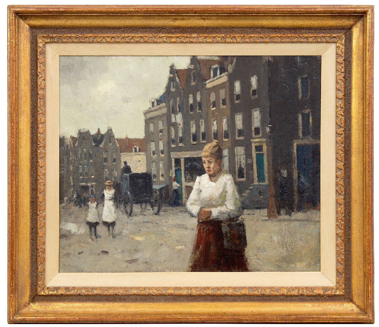 Ligtelijn E.J. | Evert Jan Ligtelijn | Schilderijen te koop aangeboden | Stadsgezicht in Haarlem, olieverf op doek 51,1 x 60,4 cm Ligtelijn E.J. | Evert Jan Ligtelijn | Schilderijen te koop aangeboden | Stadsgezicht in Haarlem, olieverf op doek 51,1 x 60,4 cm