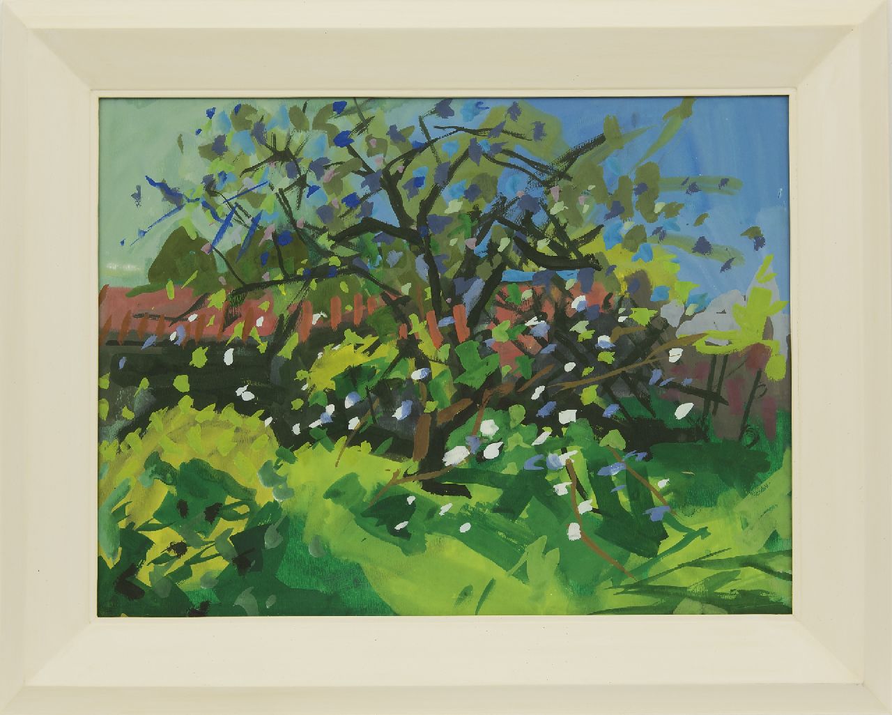 Zee J. van der | Jan van der Zee, Bloeiende boom, gouache op papier 52,0 x 71,3 cm