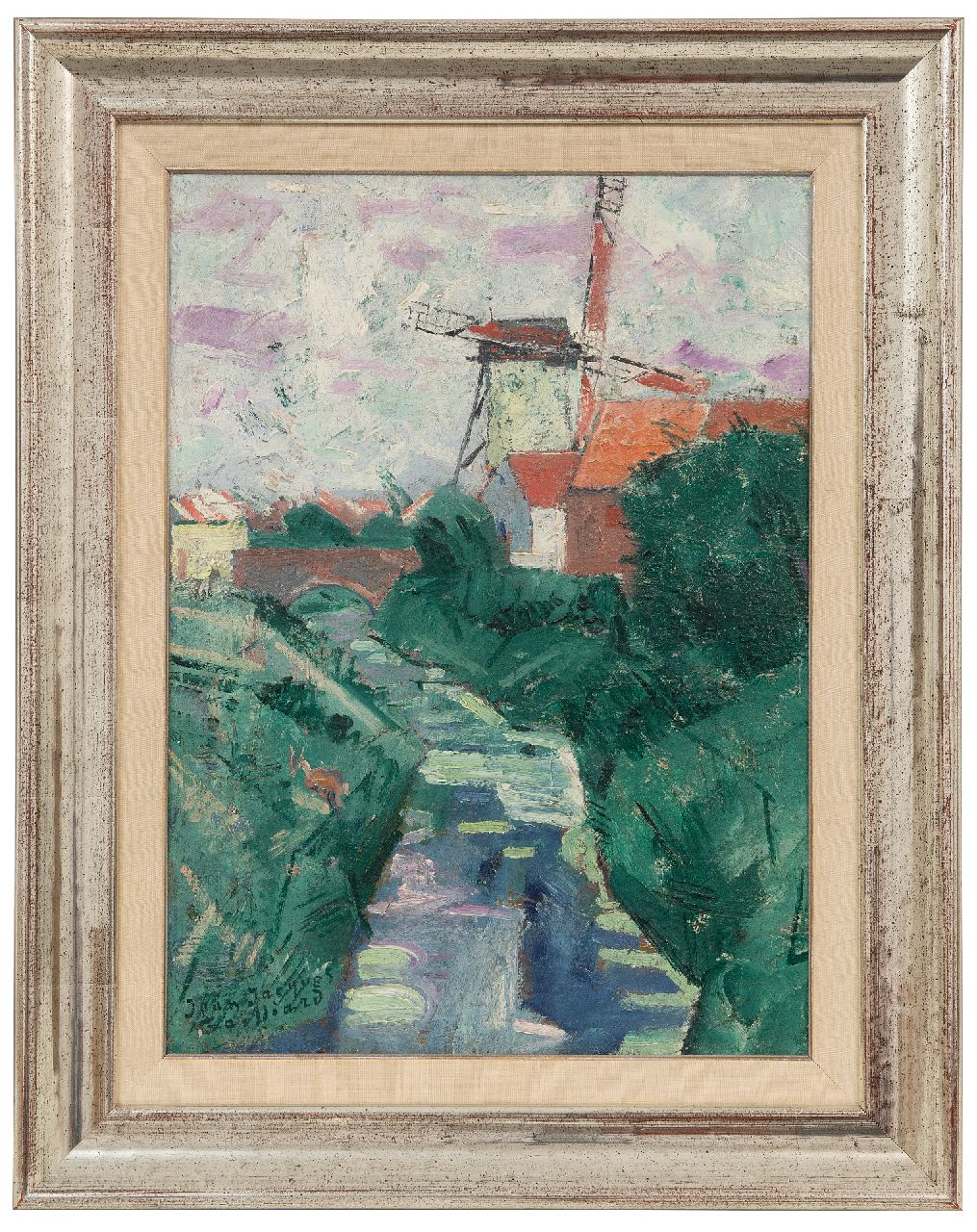 Gailliard J.J. | Jean-Jacques Gailliard | Schilderijen te koop aangeboden | Molen in Vlaanderen, olieverf op doek op paneel 43,5 x 32,1 cm, gesigneerd linksonder Gailliard J.J. | Jean-Jacques Gailliard | Schilderijen te koop aangeboden | Molen in Vlaanderen, olieverf op doek op paneel 43,5 x 32,1 cm, gesigneerd linksonder