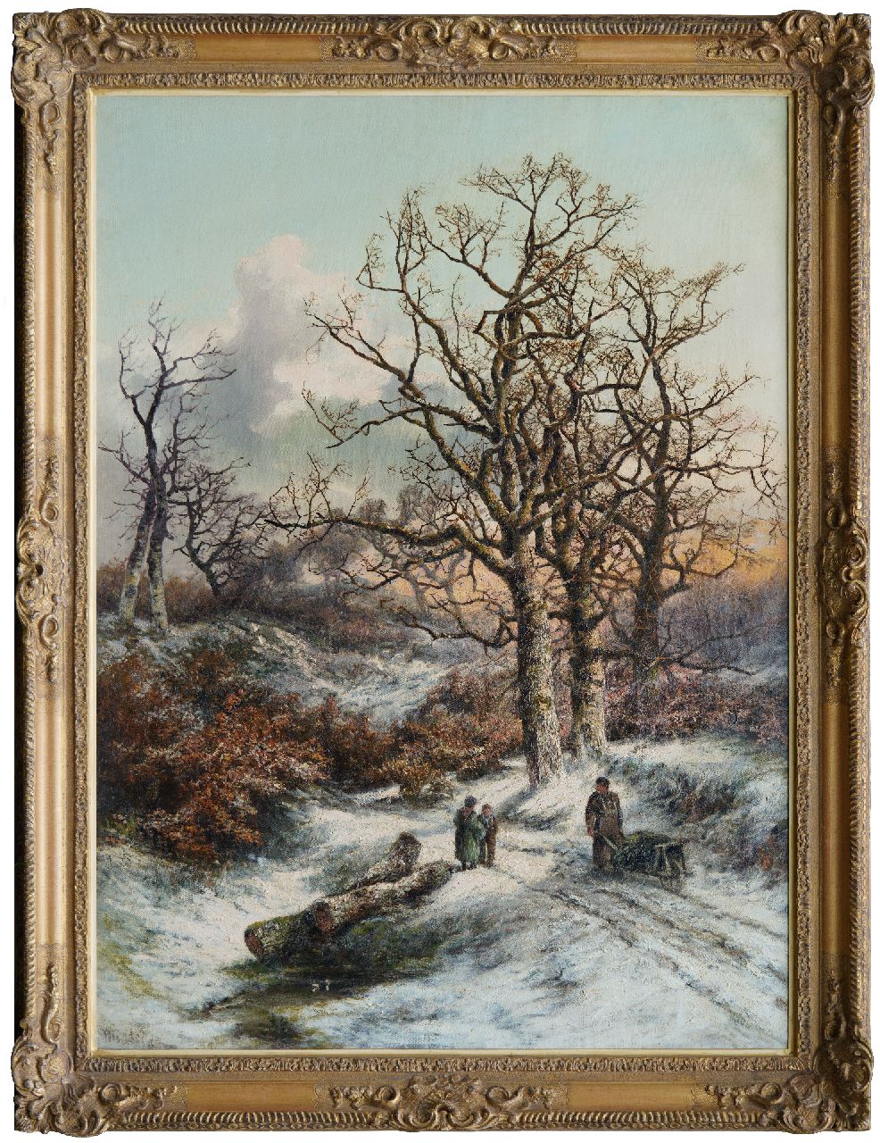 Middelbeek M.C.  | Marius Christiaan Middelbeek | Schilderijen te koop aangeboden | Winters bosgezicht, olieverf op doek 129,9 x 95,3 cm, gesigneerd linksonder