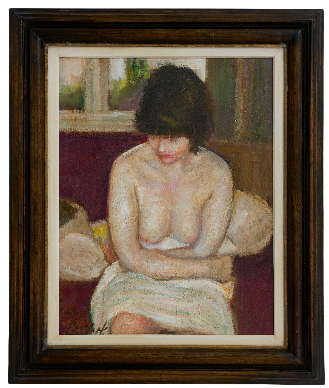 Bogart (Abraham van den Boogaart) | Bram Bogart (Abraham van den Boogaart) | Schilderijen te koop aangeboden | Zittend naakt i.o., olieverf op board 52,6 x 39,4 cm, gesigneerd linksonder Bogart (Abraham van den Boogaart) | Bram Bogart (Abraham van den Boogaart) | Schilderijen te koop aangeboden | Zittend naakt i.o., olieverf op board 52,6 x 39,4 cm, gesigneerd linksonder