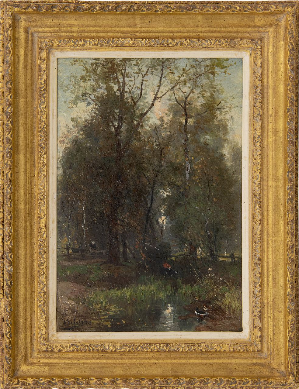 Bilders J.W.  | Johannes Warnardus Bilders, Bosvennetje, olieverf op paneel 33,7 x 23,0 cm, gesigneerd linksonder