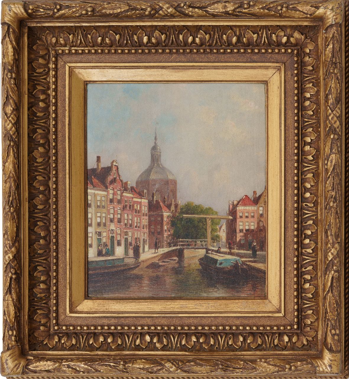 Vertin P.G. | Petrus Gerardus Vertin, Stadsgezicht te Leiden, olieverf op paneel 20,0 x 23,5 cm, gedateerd 1834 Vertin P.G. | Petrus Gerardus Vertin, Stadsgezicht te Leiden, olieverf op paneel 20,0 x 23,5 cm, gedateerd 1834