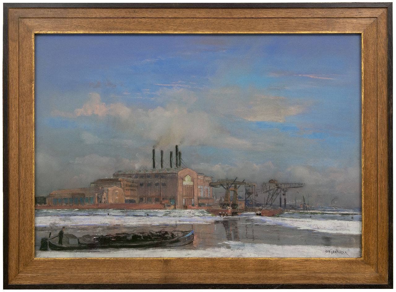 Heijenbrock J.C.H. | Johan Coenraad Hermann 'Herman' Heijenbrock | Aquarellen en tekeningen te koop aangeboden | De electriciteitscentrale Centrale Merwedekanaal in Utrecht, pastel op papier 64,8 x 92,2 cm, gesigneerd rechtsonder en na 1925 Heijenbrock J.C.H. | Johan Coenraad Hermann 'Herman' Heijenbrock | Aquarellen en tekeningen te koop aangeboden | De electriciteitscentrale Centrale Merwedekanaal in Utrecht, pastel op papier 64,8 x 92,2 cm, gesigneerd rechtsonder en na 1925