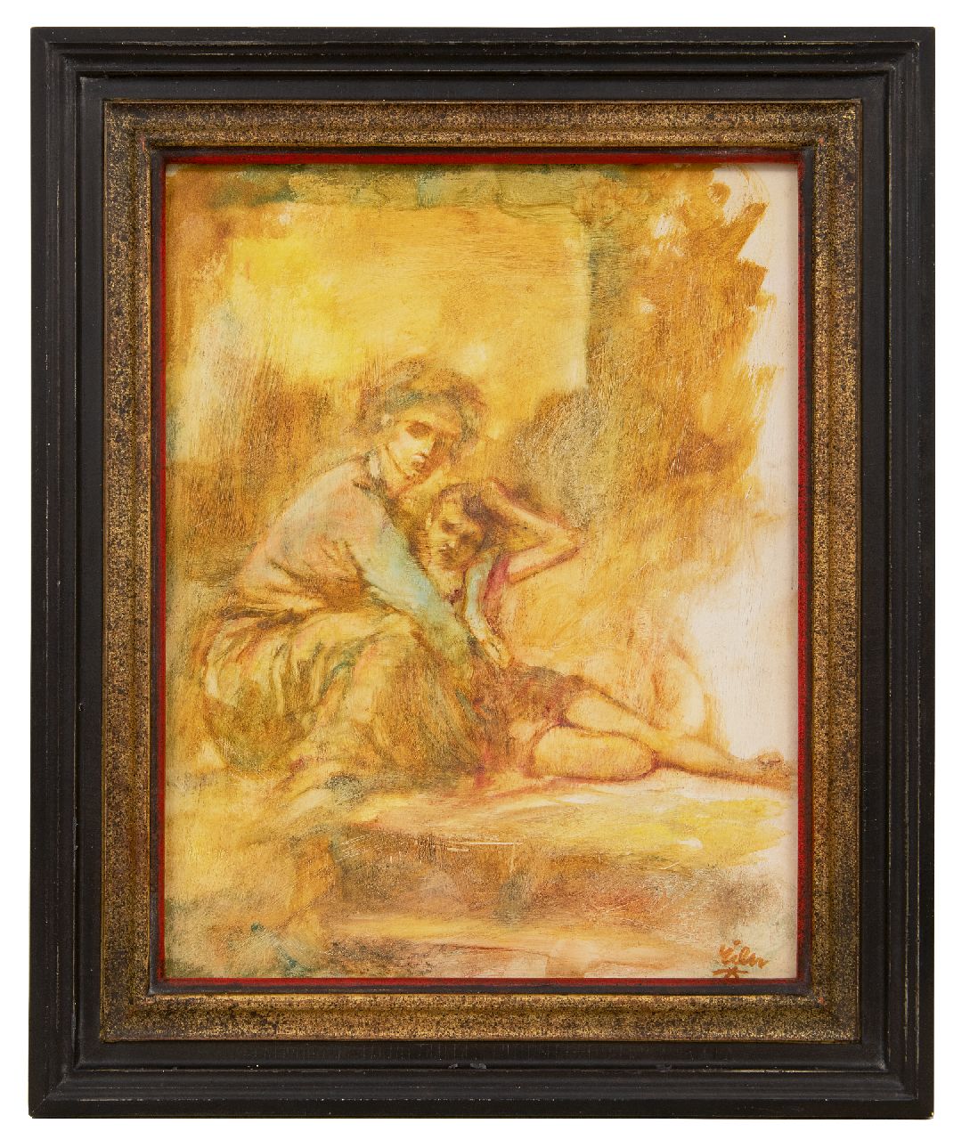 Poortvliet R. | Rien Poortvliet | Aquarellen en tekeningen te koop aangeboden | Hagar en Ismaël, aquarel op papier 35,2 x 27,7 cm, gesigneerd rechtsonder Poortvliet R. | Rien Poortvliet | Aquarellen en tekeningen te koop aangeboden | Hagar en Ismaël, aquarel op papier 35,2 x 27,7 cm, gesigneerd rechtsonder