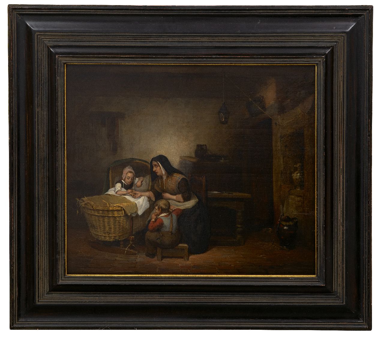 Schmidt W.H. | Willem Hendrik Schmidt | Schilderijen te koop aangeboden | De laatste bete broods, olieverf op paneel 35,8 x 42,1 cm Schmidt W.H. | Willem Hendrik Schmidt | Schilderijen te koop aangeboden | De laatste bete broods, olieverf op paneel 35,8 x 42,1 cm
