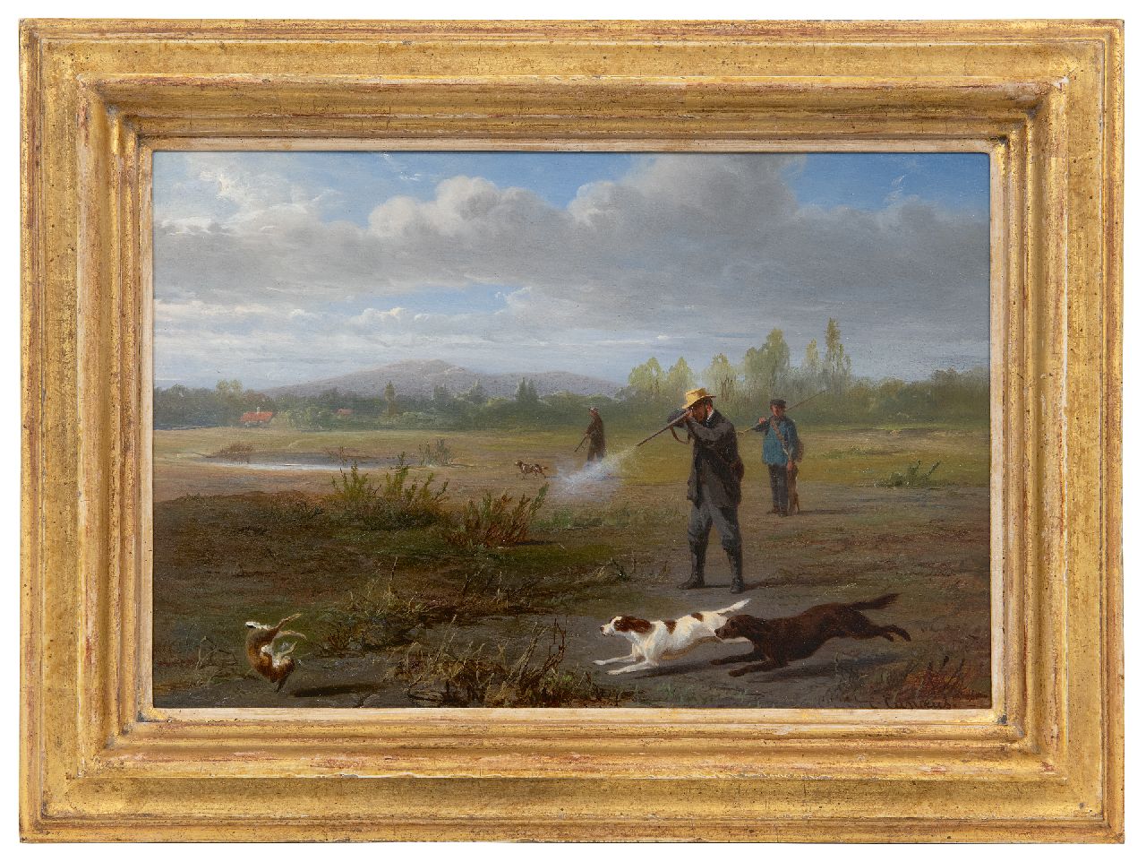 Cunaeus C. | Conradijn Cunaeus | Schilderijen te koop aangeboden | De hazenjacht, olieverf op paneel 21,9 x 32,3 cm, gesigneerd rechtsonder Cunaeus C. | Conradijn Cunaeus | Schilderijen te koop aangeboden | De hazenjacht, olieverf op paneel 21,9 x 32,3 cm, gesigneerd rechtsonder