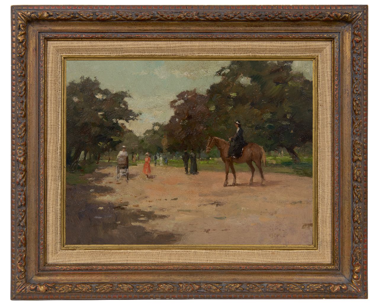 Ligtelijn E.J. | Evert Jan Ligtelijn | Schilderijen te koop aangeboden | Zomerse dag in het park, olieverf op paneel 28,2 x 37,6 cm Ligtelijn E.J. | Evert Jan Ligtelijn | Schilderijen te koop aangeboden | Zomerse dag in het park, olieverf op paneel 28,2 x 37,6 cm