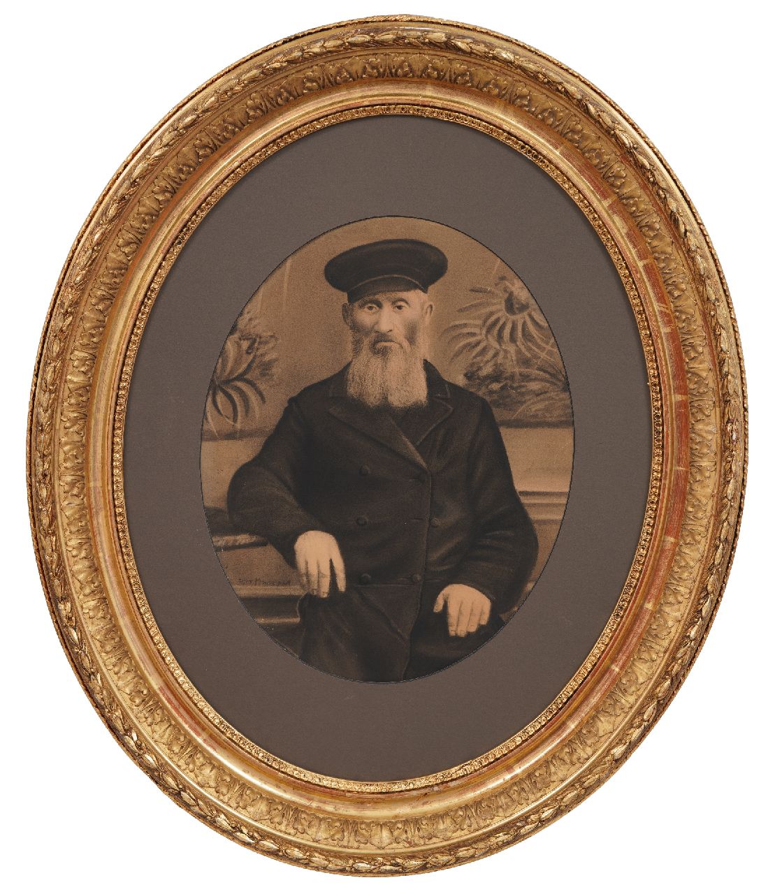 Mondriaan P.C.  | Pieter Cornelis 'Piet' Mondriaan | Aquarellen en tekeningen te koop aangeboden | Portret van een oude man, houtskool op papier 52,3 x 39,5 cm, gesigneerd links van het midden