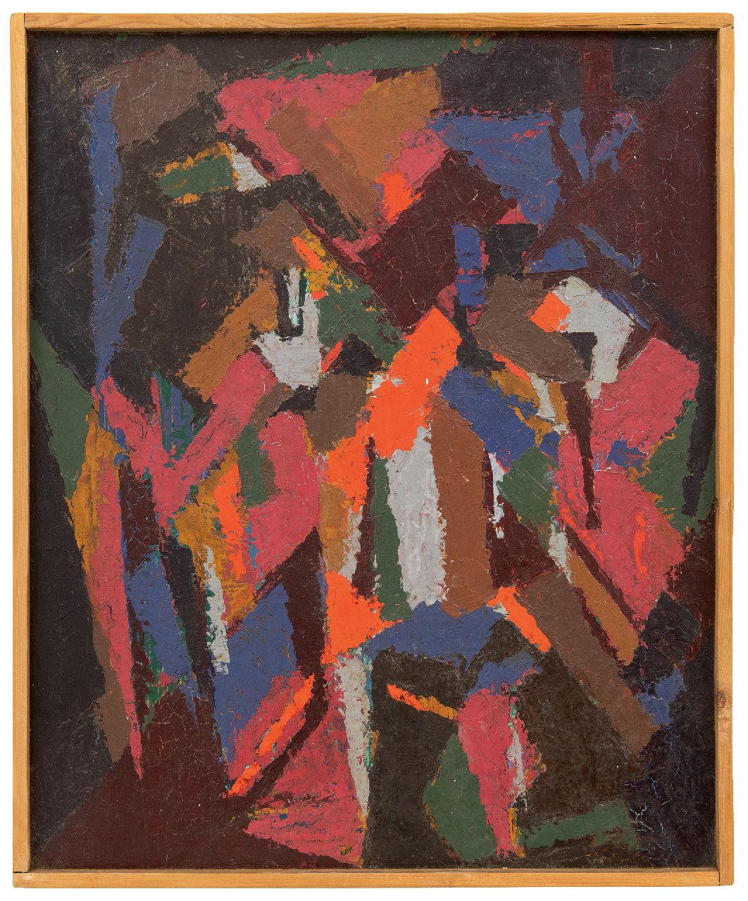 Hunziker F.  | Frieda Hunziker, Compositie, olieverf op doek 45,5 x 37,5 cm, gesigneerd verso en te dateren 1948