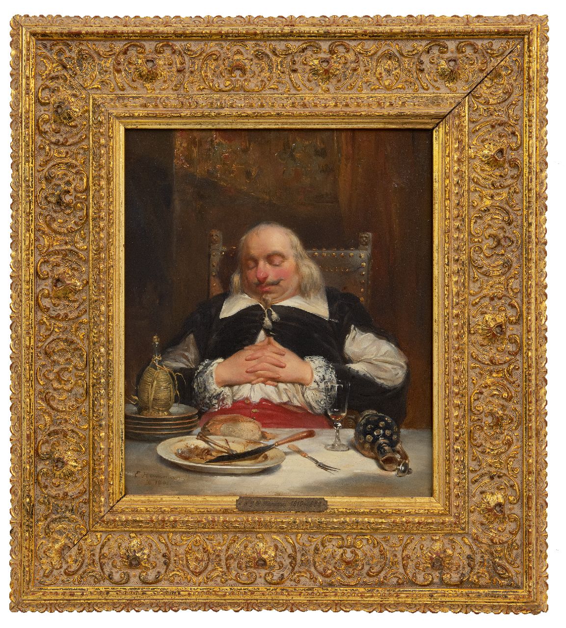 Hamman E.  | 'Edouard' Jean Conrad Hamman, Le gourmand, olieverf op paneel 32,9 x 27,9 cm, gesigneerd linksonder en gedateerd 1841