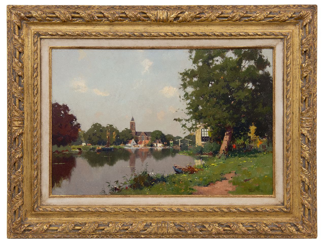 Ligtelijn E.J. | Evert Jan Ligtelijn | Schilderijen te koop aangeboden | Gezicht op Loenen, olieverf op paneel 39,7 x 59,8 cm, gesigneerd rechtsonder Ligtelijn E.J. | Evert Jan Ligtelijn | Schilderijen te koop aangeboden | Gezicht op Loenen, olieverf op paneel 39,7 x 59,8 cm, gesigneerd rechtsonder