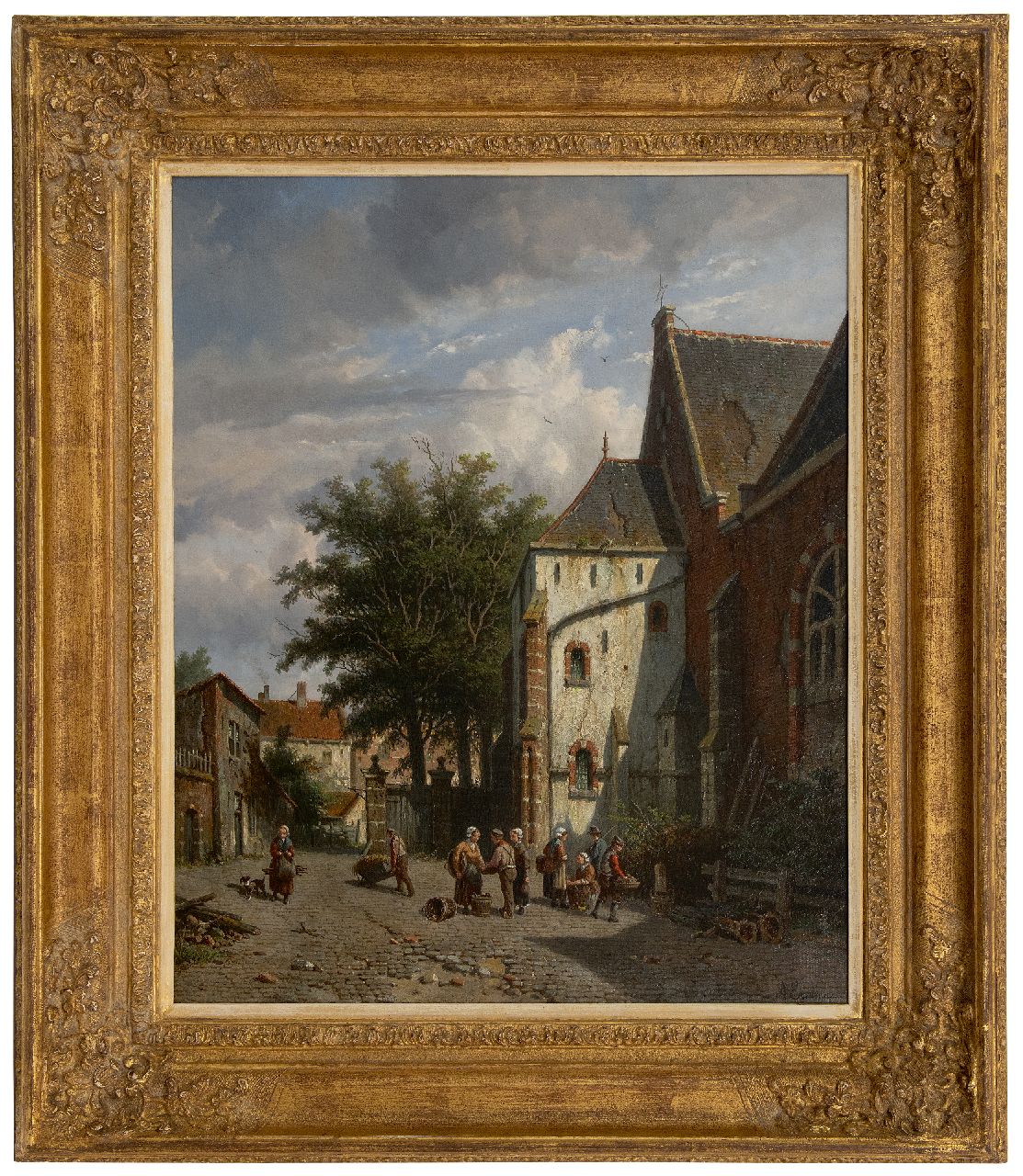 Eversen A. | Adrianus Eversen | Schilderijen te koop aangeboden | Achter de Westerkerk in Enkhuizen, olieverf op doek 56,4 x 46,6 cm, gesigneerd rechtsonder Eversen A. | Adrianus Eversen | Schilderijen te koop aangeboden | Achter de Westerkerk in Enkhuizen, olieverf op doek 56,4 x 46,6 cm, gesigneerd rechtsonder