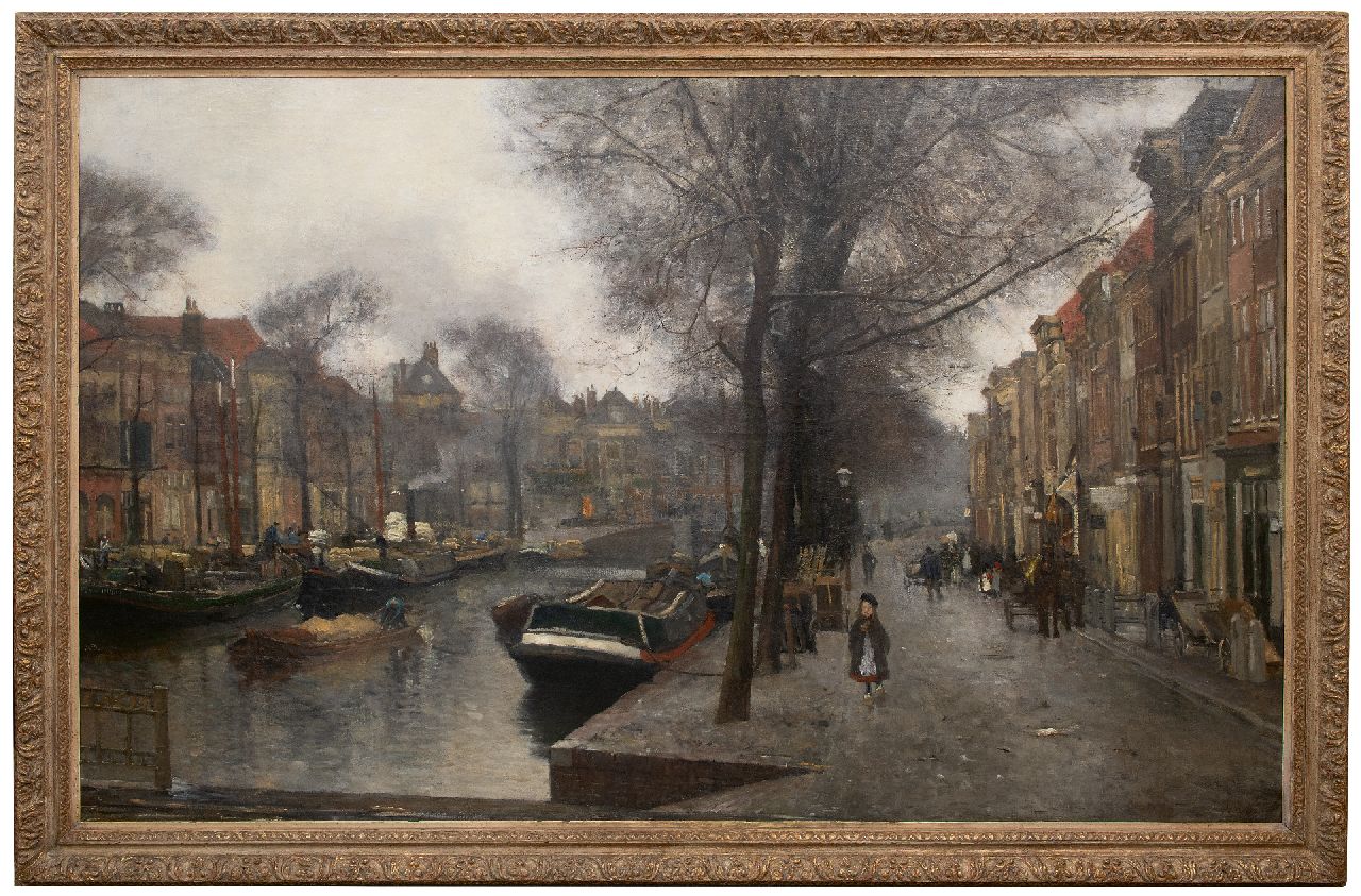 Arntzenius P.F.N.J. | Pieter Florentius Nicolaas Jacobus 'Floris' Arntzenius | Schilderijen te koop aangeboden | De Bierkade in Den Haag, gezien vanaf de Wagenbrug richting het Spui, olieverf op doek 126,4 x 201,3 cm, gesigneerd rechtsonder Arntzenius P.F.N.J. | Pieter Florentius Nicolaas Jacobus 'Floris' Arntzenius | Schilderijen te koop aangeboden | De Bierkade in Den Haag, gezien vanaf de Wagenbrug richting het Spui, olieverf op doek 126,4 x 201,3 cm, gesigneerd rechtsonder