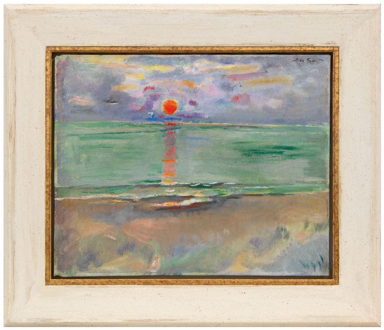 Sluijters J.C.B. | Johannes Carolus Bernardus 'Jan' Sluijters | Schilderijen te koop aangeboden | Zonsondergang op het Zeeuwse strand, olieverf op doek 46,5 x 57,9 cm, gesigneerd rechtsboven en te dateren ca. 1938 Sluijters J.C.B. | Johannes Carolus Bernardus 'Jan' Sluijters | Schilderijen te koop aangeboden | Zonsondergang op het Zeeuwse strand, olieverf op doek 46,5 x 57,9 cm, gesigneerd rechtsboven en te dateren ca. 1938