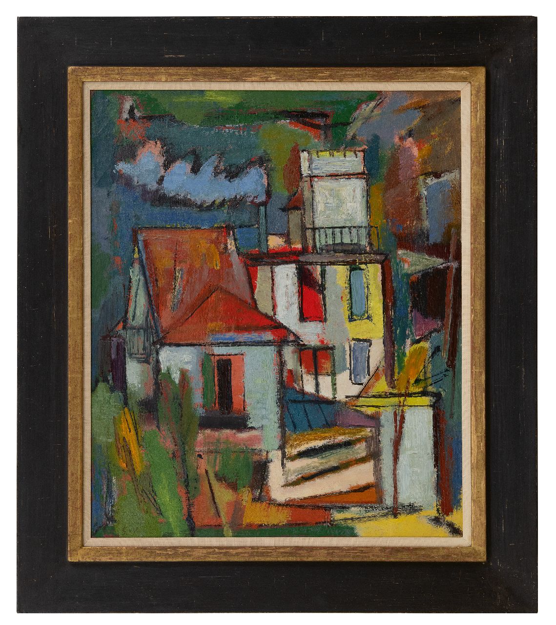 Velde G. van | Gerardus 'Geer' van Velde, Village, olieverf op doek 55,5 x 46,3 cm, gesigneerd linksonder en te dateren ca. 1930 Velde G. van | Gerardus 'Geer' van Velde, Village, olieverf op doek 55,5 x 46,3 cm, gesigneerd linksonder en te dateren ca. 1930