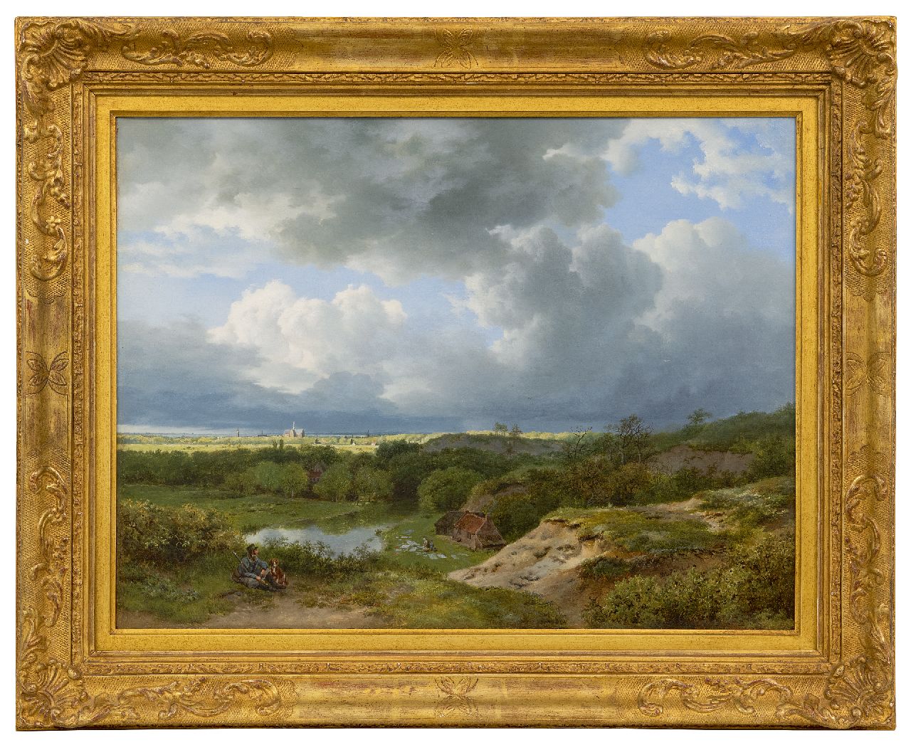 Koekkoek B.C. | Barend Cornelis Koekkoek | Schilderijen te koop aangeboden | Panoramisch landschap met Haarlem in de verte, olieverf op doek 39,4 x 52,6 cm, gesigneerd rechtsonder en gedateerd 1836 Koekkoek B.C. | Barend Cornelis Koekkoek | Schilderijen te koop aangeboden | Panoramisch landschap met Haarlem in de verte, olieverf op doek 39,4 x 52,6 cm, gesigneerd rechtsonder en gedateerd 1836